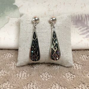 Sterling Silver Abalone Earrings